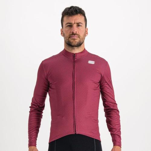 Sportful Checkmate Thermal Jersey - prune/red rumba/pompelmo (Grösse: M) von Sportful
