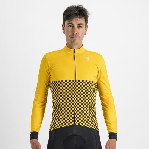 Sportful Checkmate Thermal Jersey - yellow/black (Grösse: 2XL) von Sportful