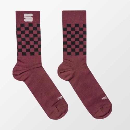 Sportful Checkmate Winter Socks - red wine/black (Grösse: S) von Sportful