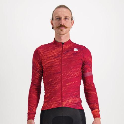 Sportful Cliff Supergiara Thermal Jersey - red rumba/pompelmo/red wine (Grösse: M) von Sportful