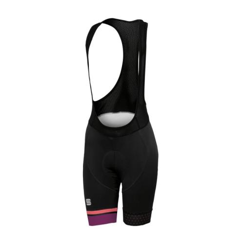 Sportful Diva W Bibshort - black/coral fluo/bordeaux (Grösse: S) von Sportful