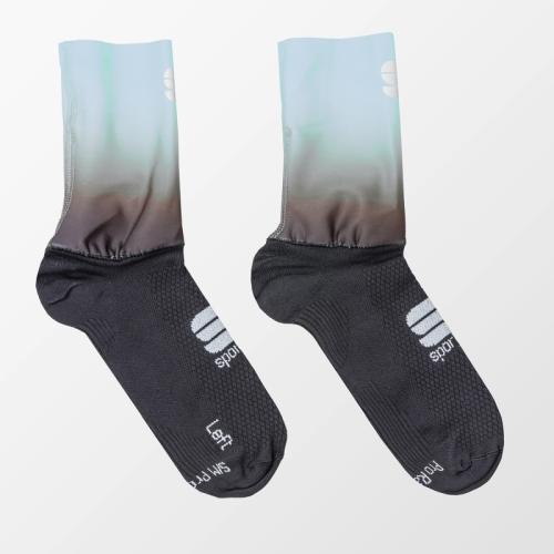 Sportful Race Mid W Socks - black/blue sky (Grösse: S-M) von Sportful
