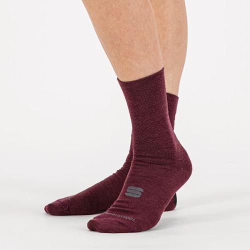 Sportful Wool W 16 Sock - red wine/black (Grösse: S-M) von Sportful