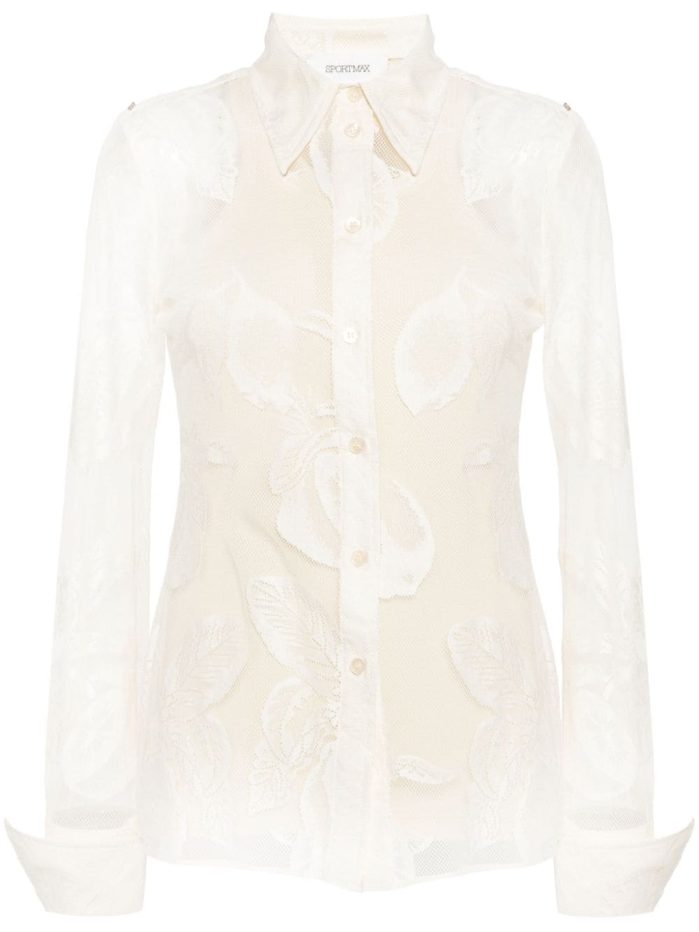 Sportmax Asti mesh shirt - Neutrals von Sportmax