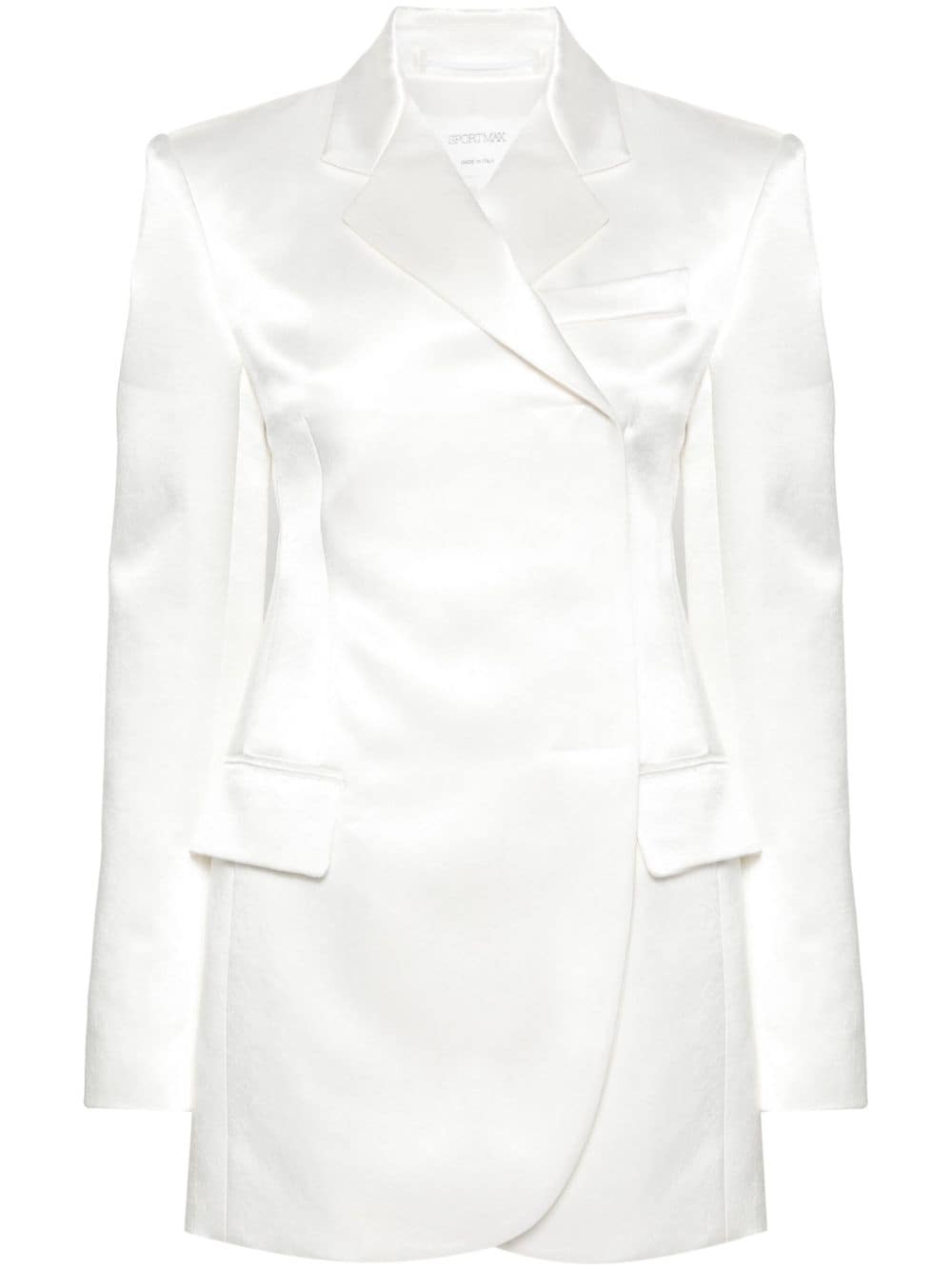 Sportmax Globale satin blazer - White von Sportmax