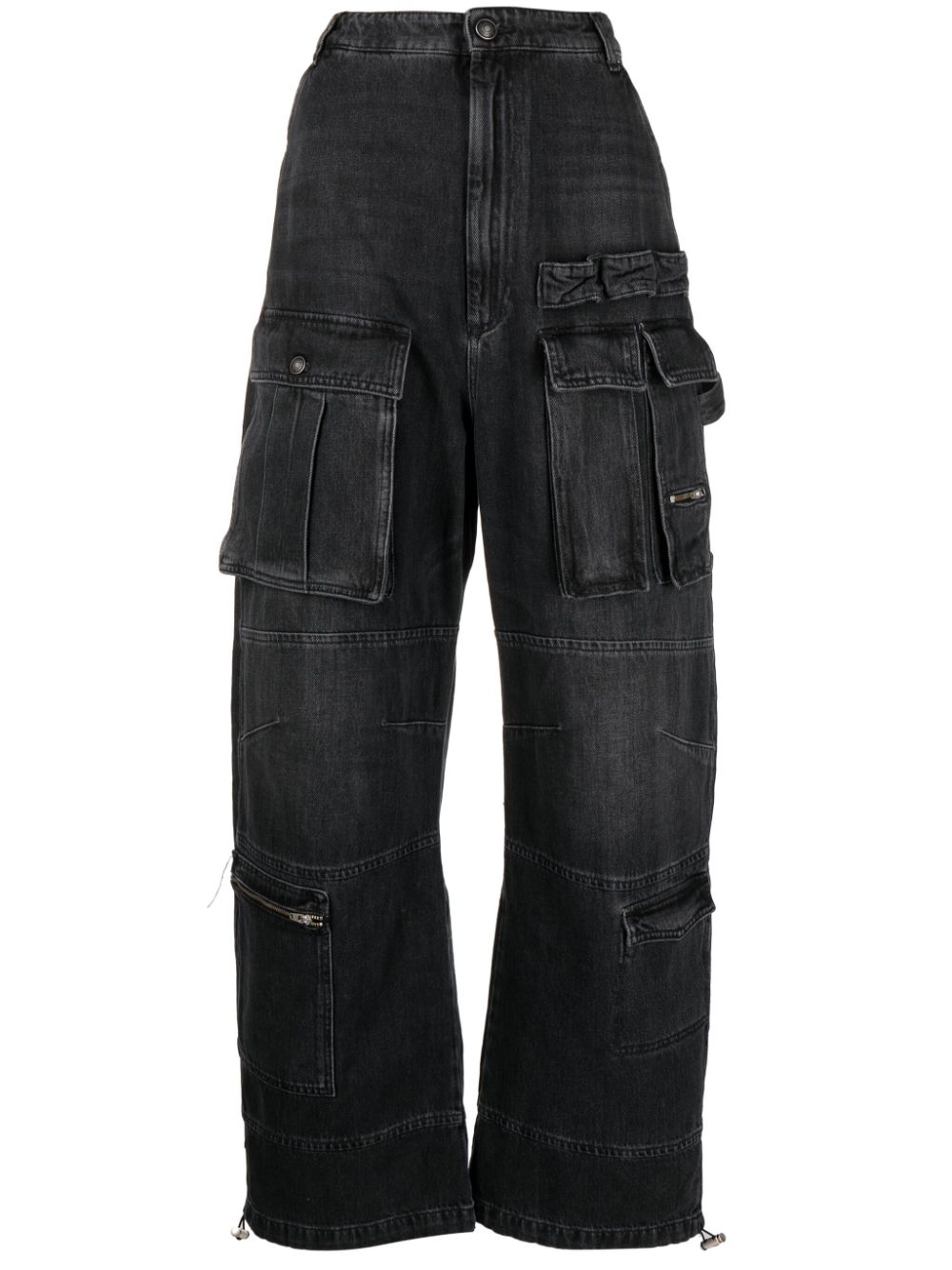 Sportmax cargo-pocket wide-leg jeans - Grey von Sportmax