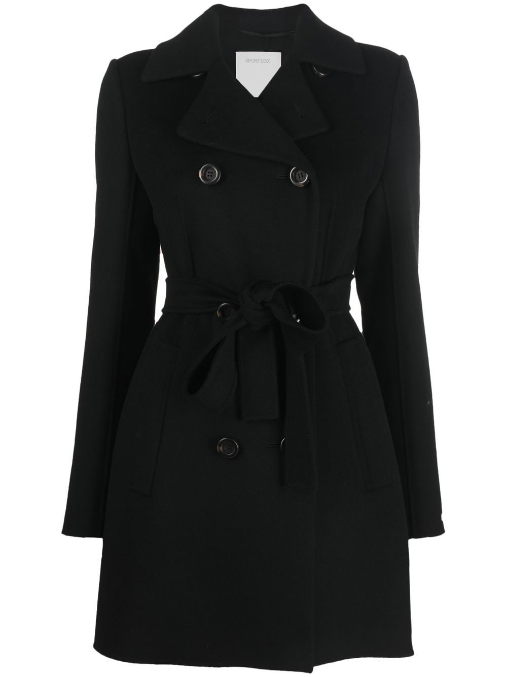 Sportmax double-breasted wool coat - Black von Sportmax