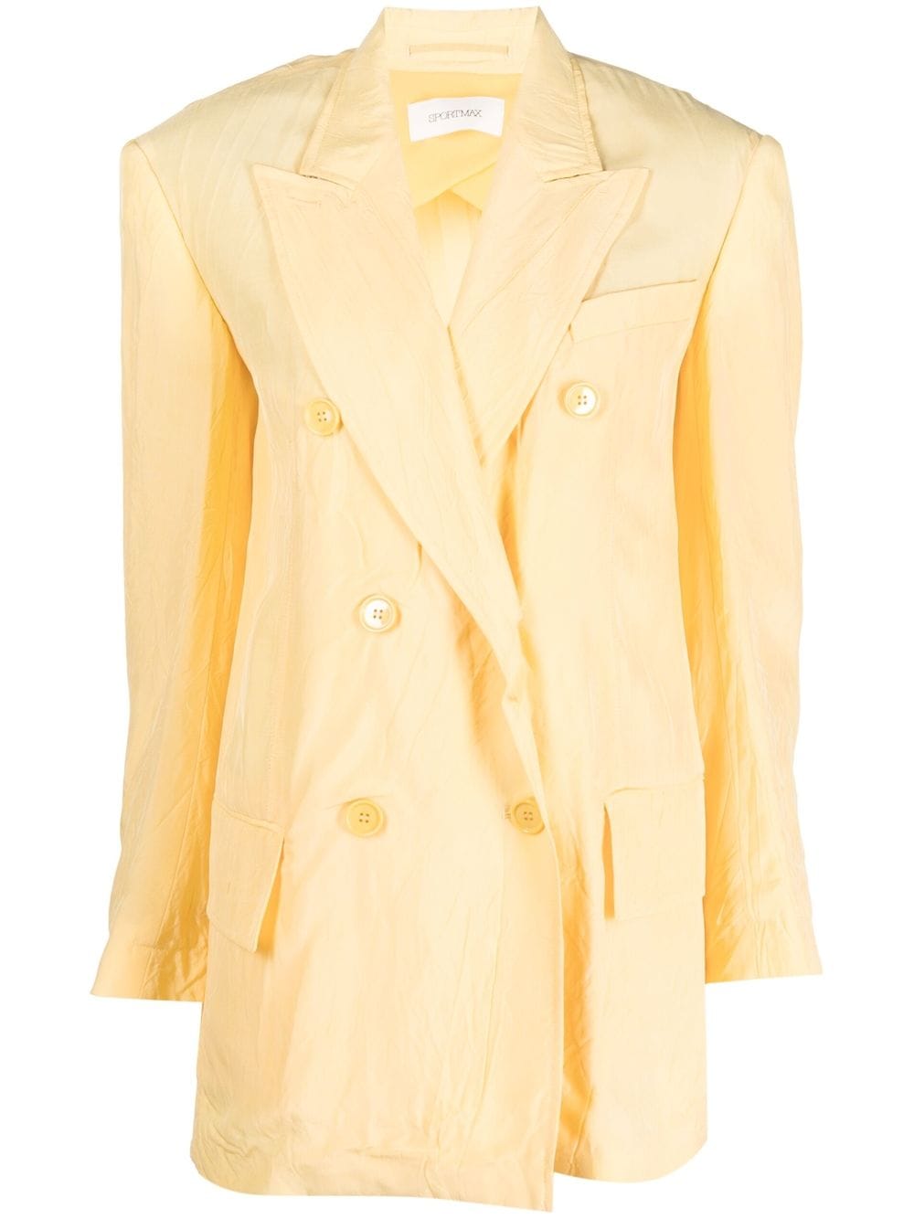 Sportmax fitted double-breasted button blazer - Yellow von Sportmax