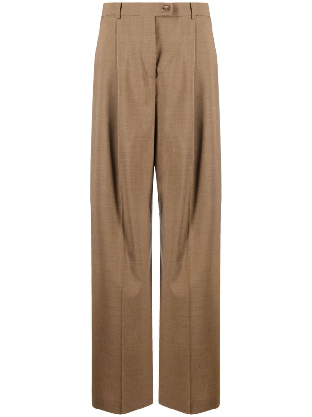 Sportmax high-rise virgin-wool trousers - Brown von Sportmax