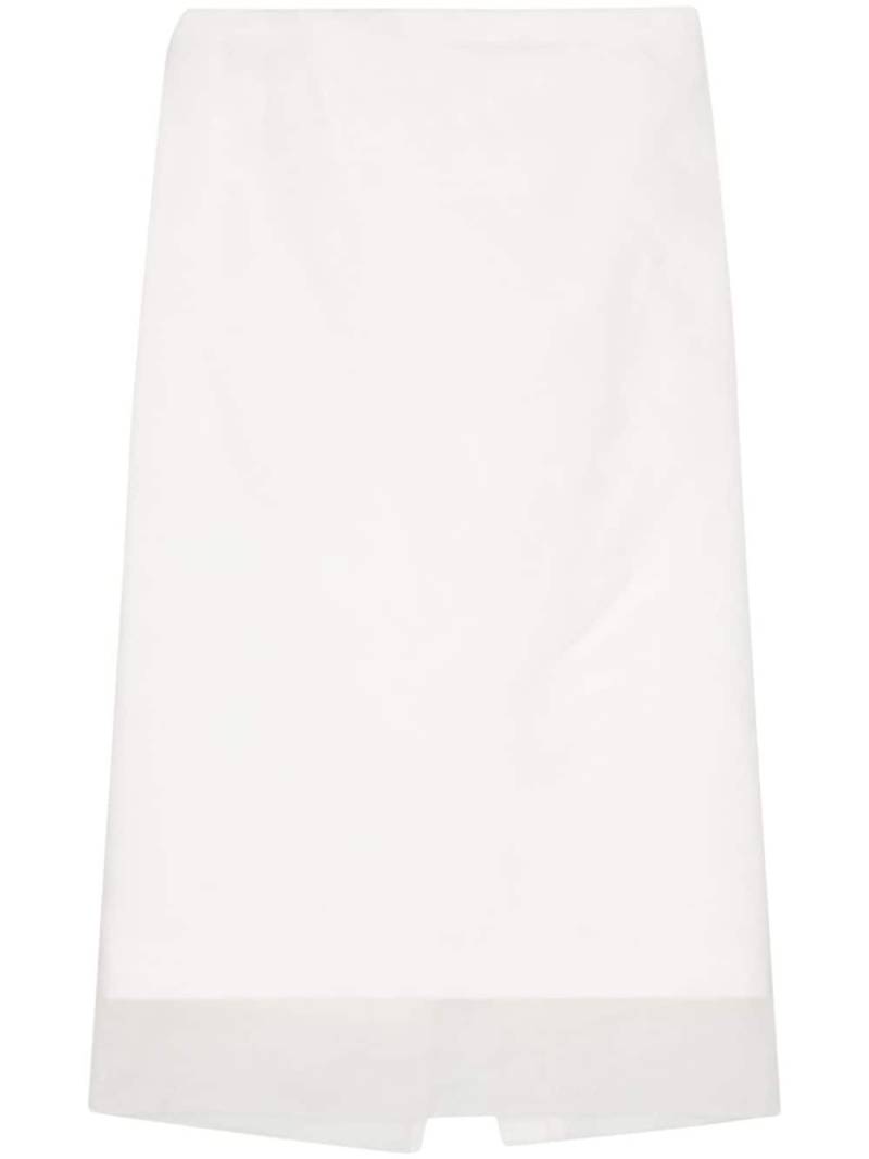 Sportmax semi-sheer midi skirt - White von Sportmax