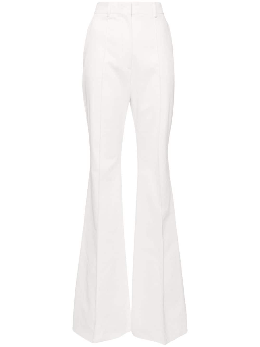 Sportmax twill wide-leg trousers - White von Sportmax