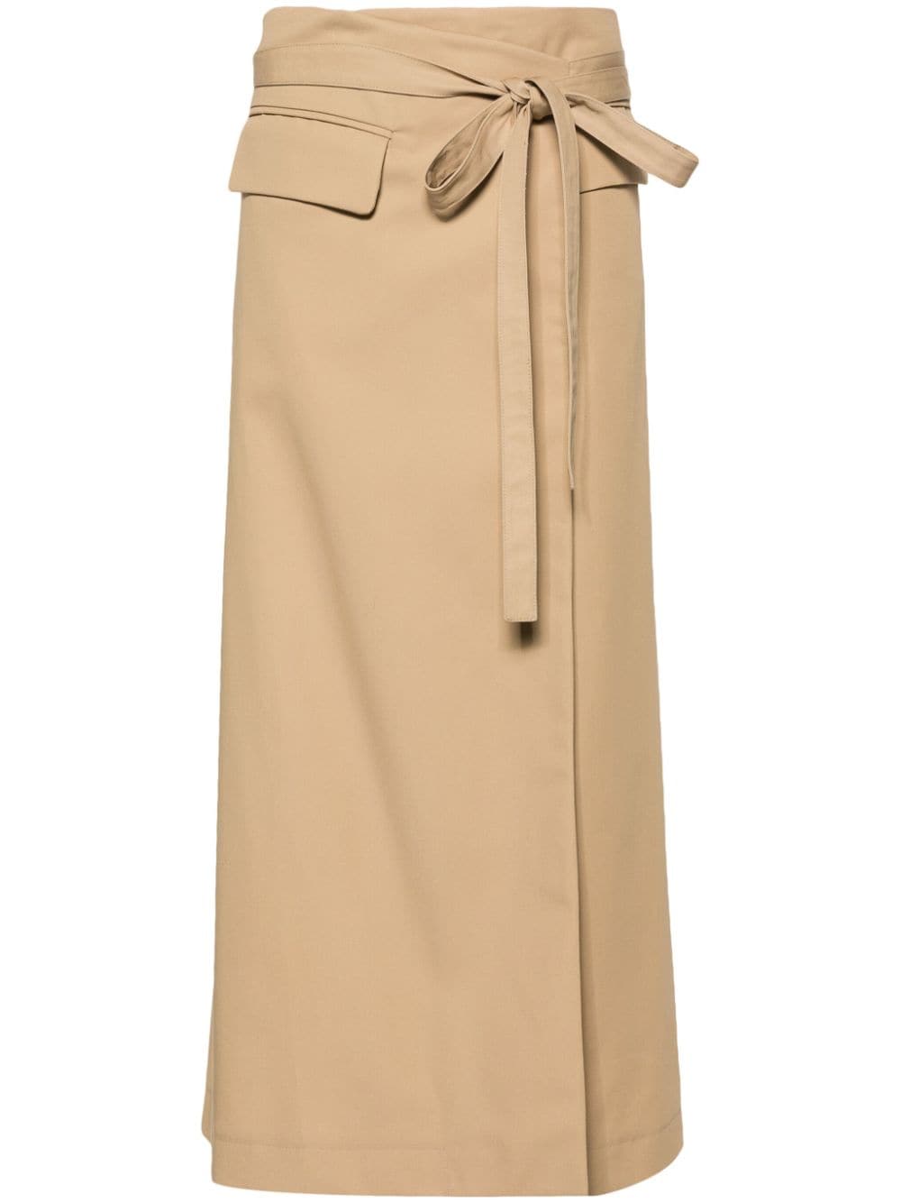 Sportmax wrap gabardine maxi skirt - Neutrals von Sportmax