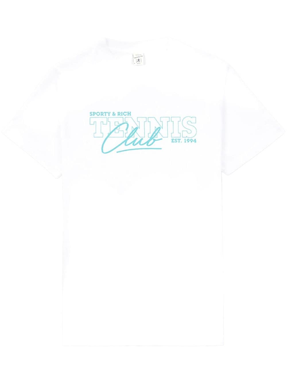 Sporty & Rich 80s Tennis Club T-Shirt - White von Sporty & Rich