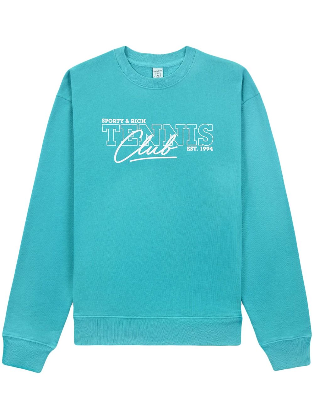 Sporty & Rich 80s Tennis Club cotton sweatshirt - Blue von Sporty & Rich