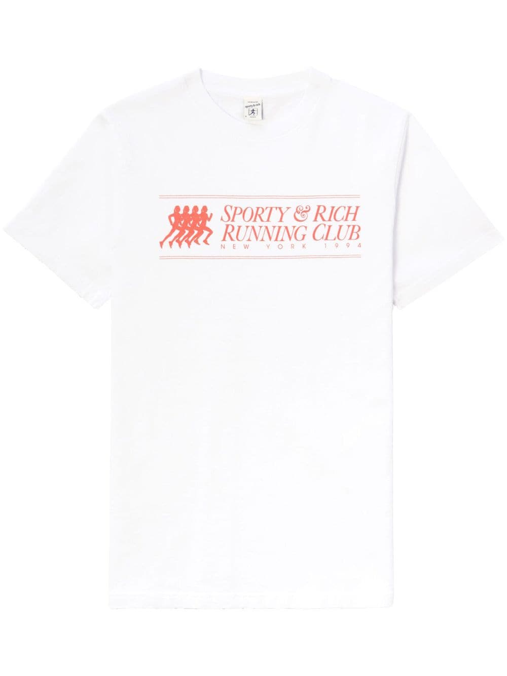 Sporty & Rich 94 Running cotton Club T-Shirt - White von Sporty & Rich