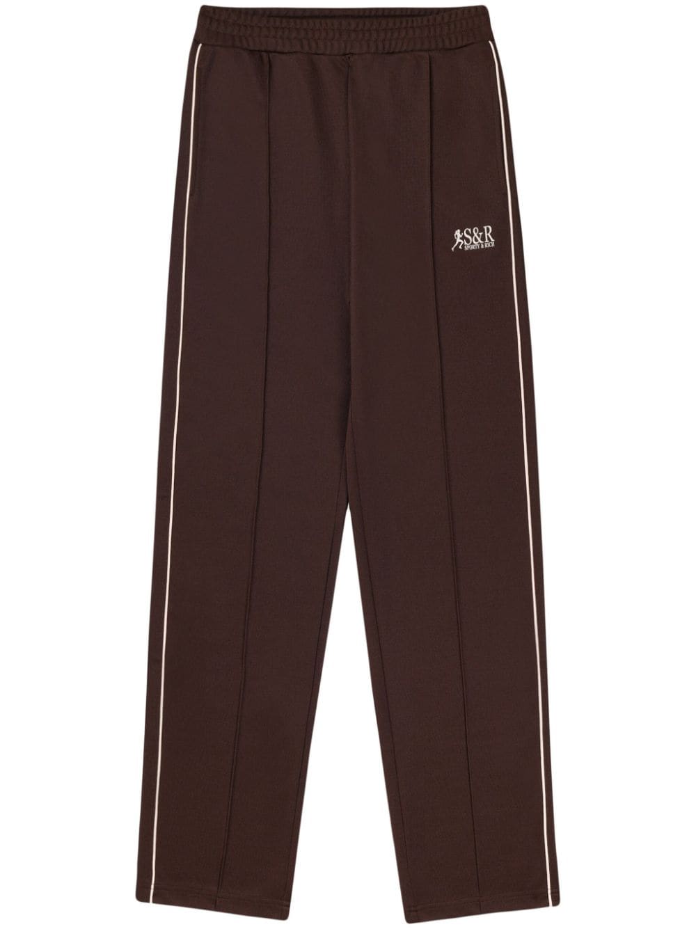 Sporty & Rich Action side-stripe track pants - Brown von Sporty & Rich