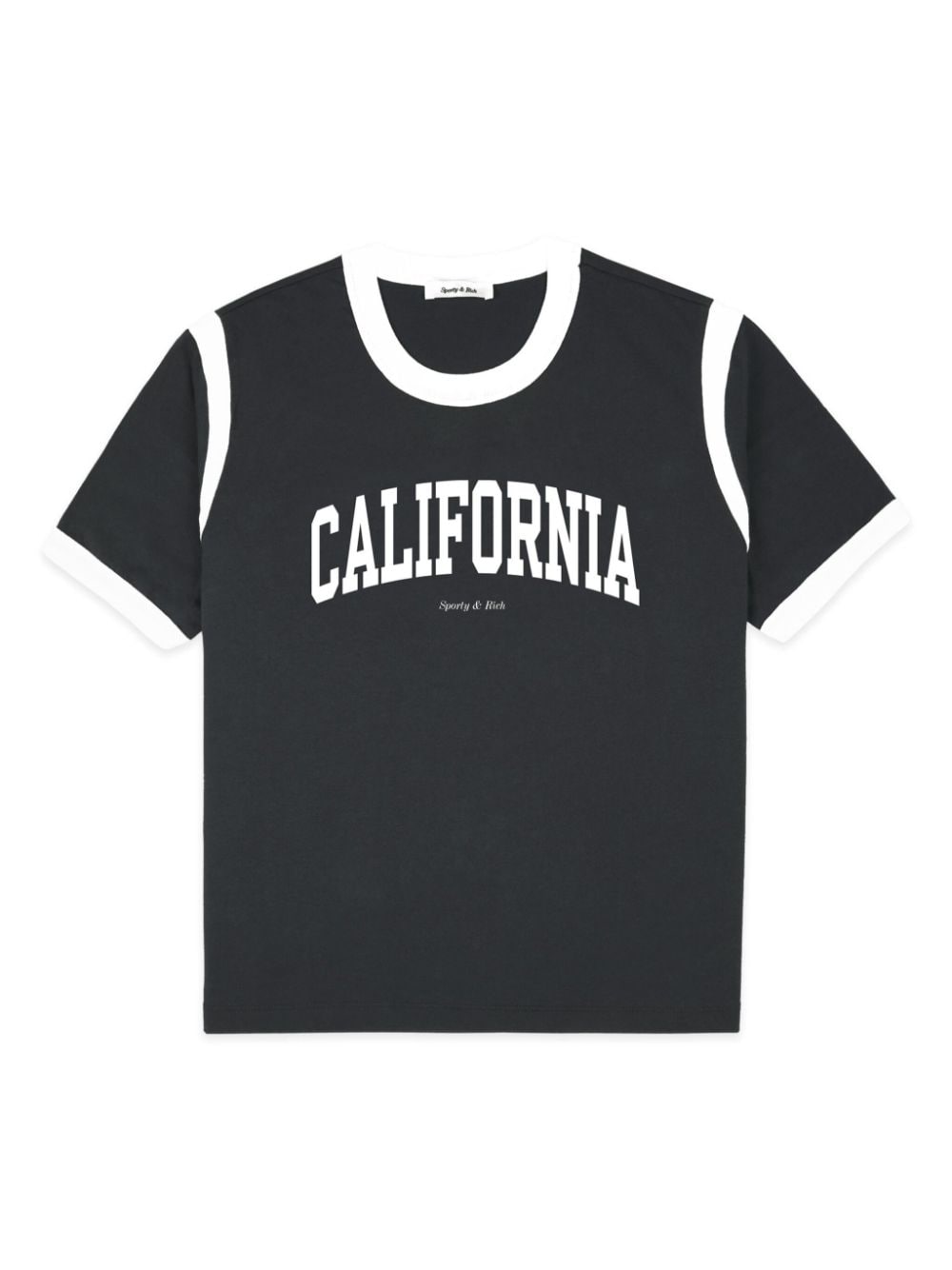 Sporty & Rich California-print cotton T-shirt - Black von Sporty & Rich