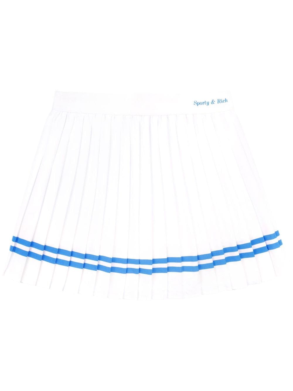 Sporty & Rich Classic logo-print pleated skirt - White von Sporty & Rich
