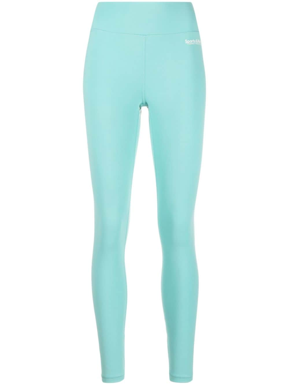 Sporty & Rich Club Logo high-waist leggings - Green von Sporty & Rich