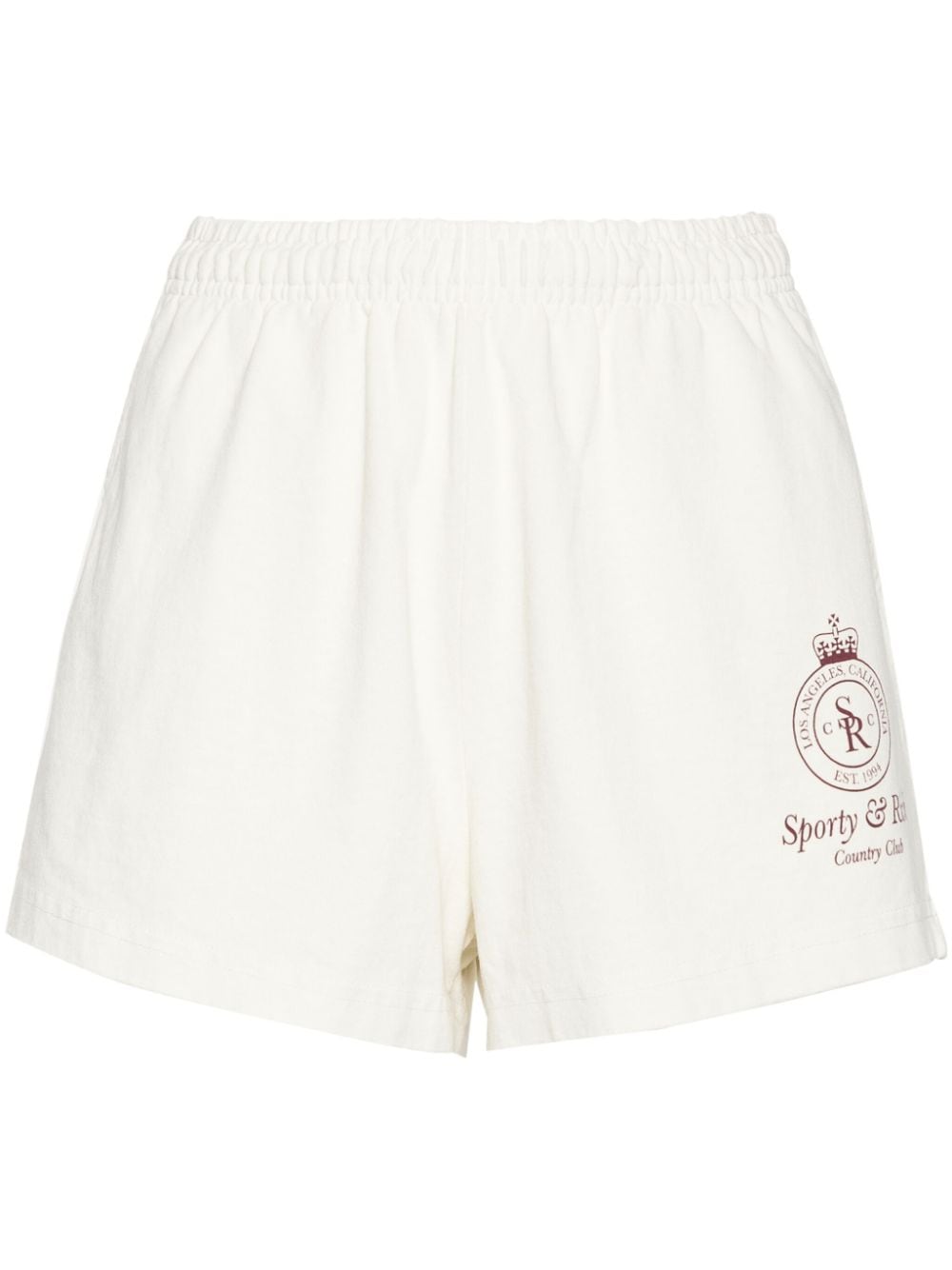 Sporty & Rich Crown Disco jersey shorts - Neutrals von Sporty & Rich