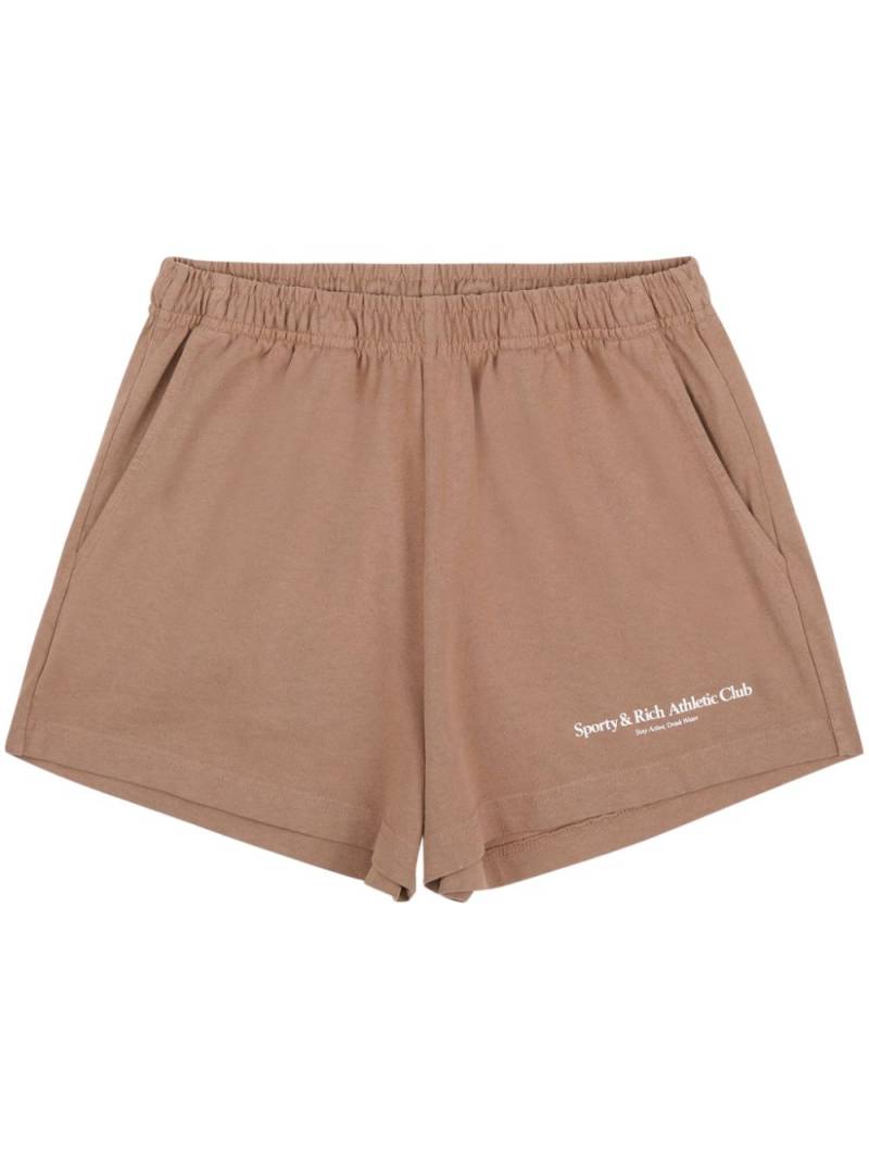 Sporty & Rich Disco Athletic Club-print shorts - Brown von Sporty & Rich