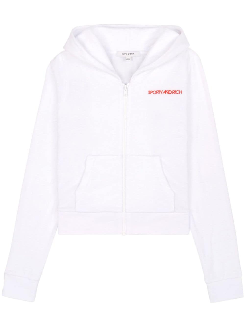 Sporty & Rich Disco zip-up hoodie - White von Sporty & Rich