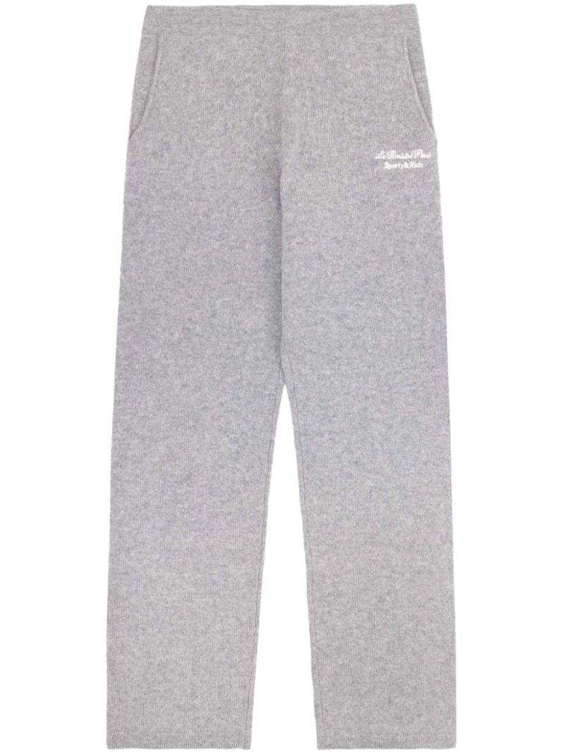 Sporty & Rich Faubourg cashmere track pants - Grey von Sporty & Rich