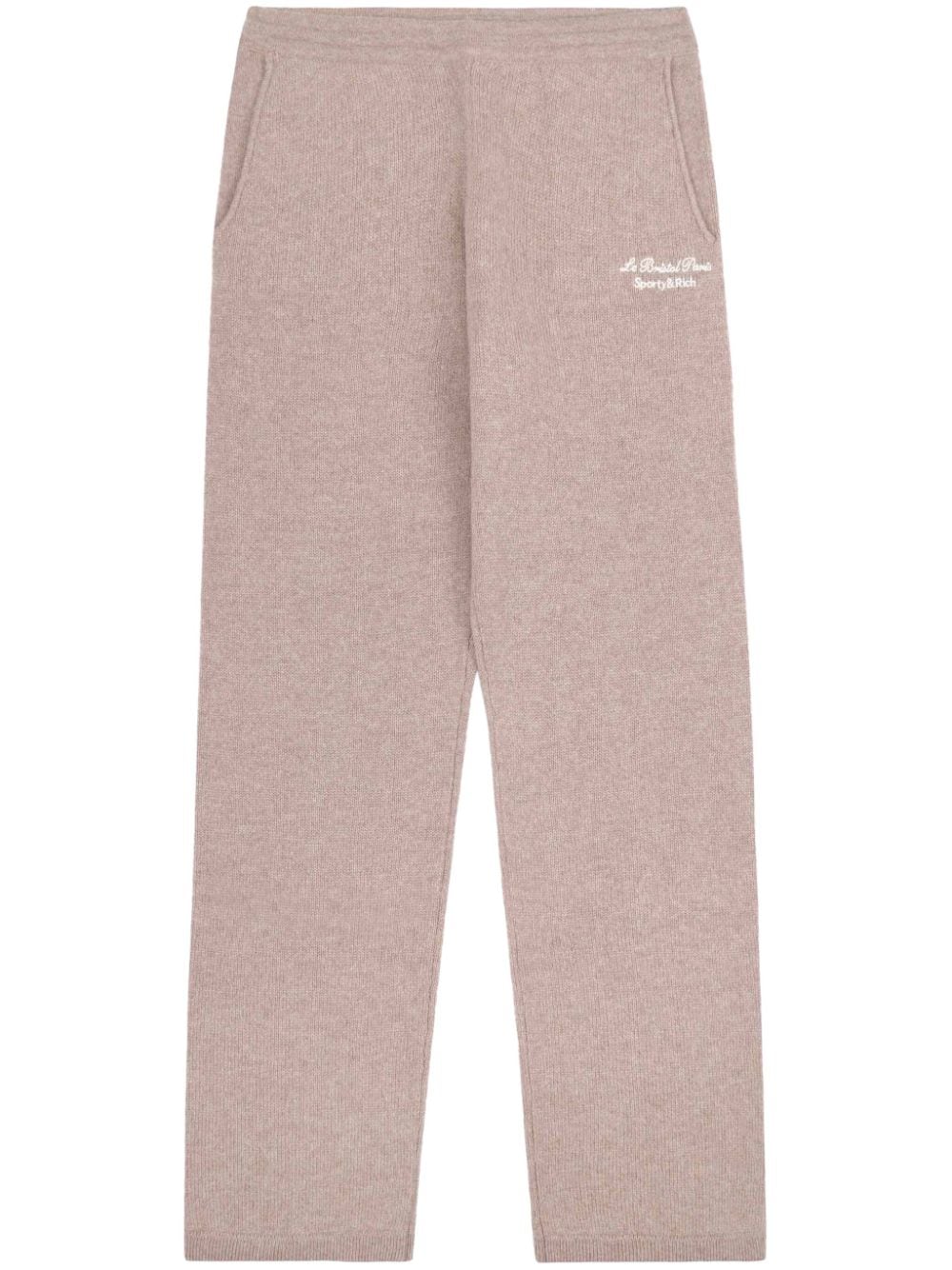 Sporty & Rich Faubourg cashmere track pants - Neutrals von Sporty & Rich