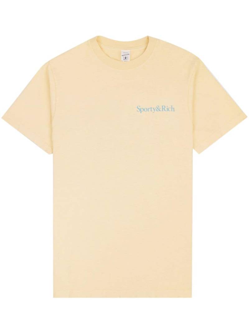 Sporty & Rich Health Is Wealth cotton T-shirt - Yellow von Sporty & Rich