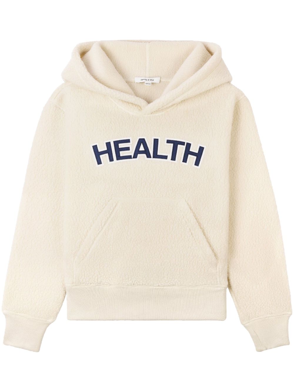 Sporty & Rich Health bouclé cropped hoodie - Neutrals von Sporty & Rich