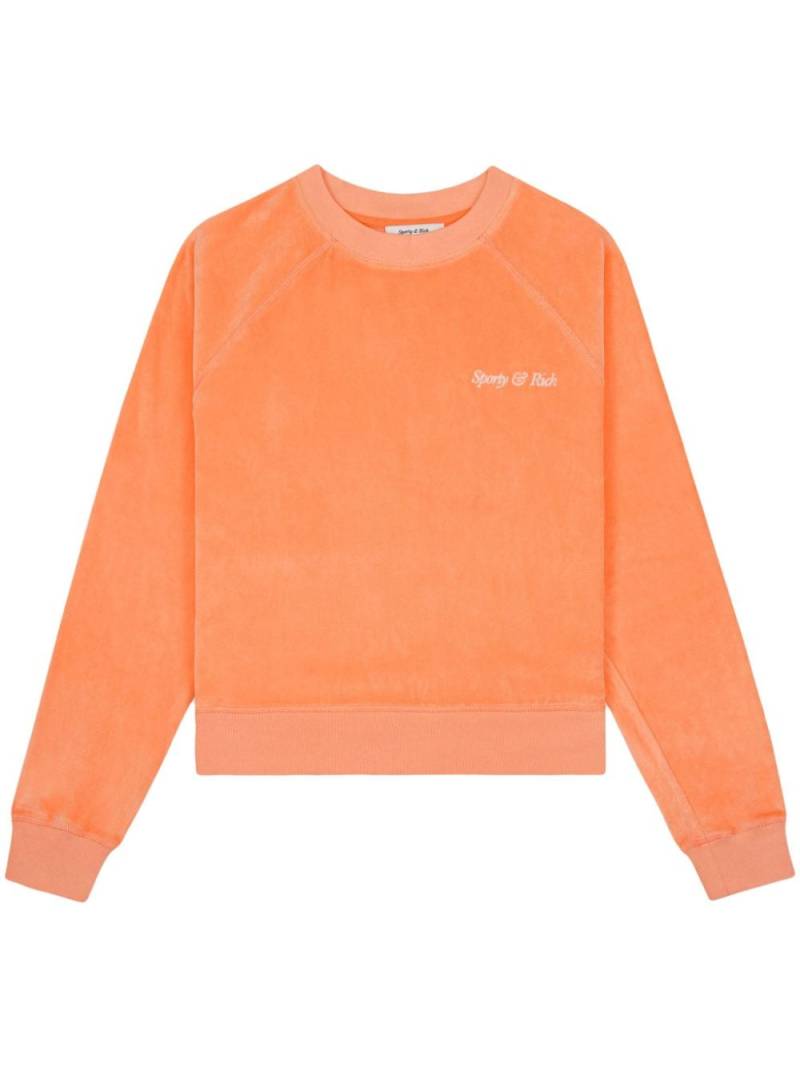 Sporty & Rich Italic Logo cotton sweatshirt - Orange von Sporty & Rich