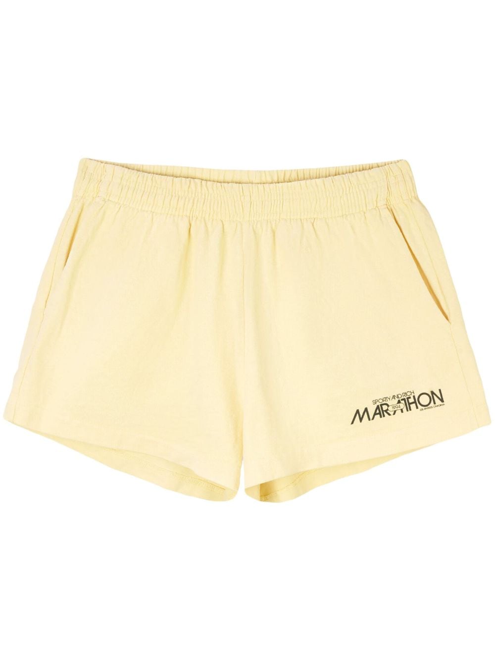 Sporty & Rich Marathon Disco track shorts - Yellow von Sporty & Rich