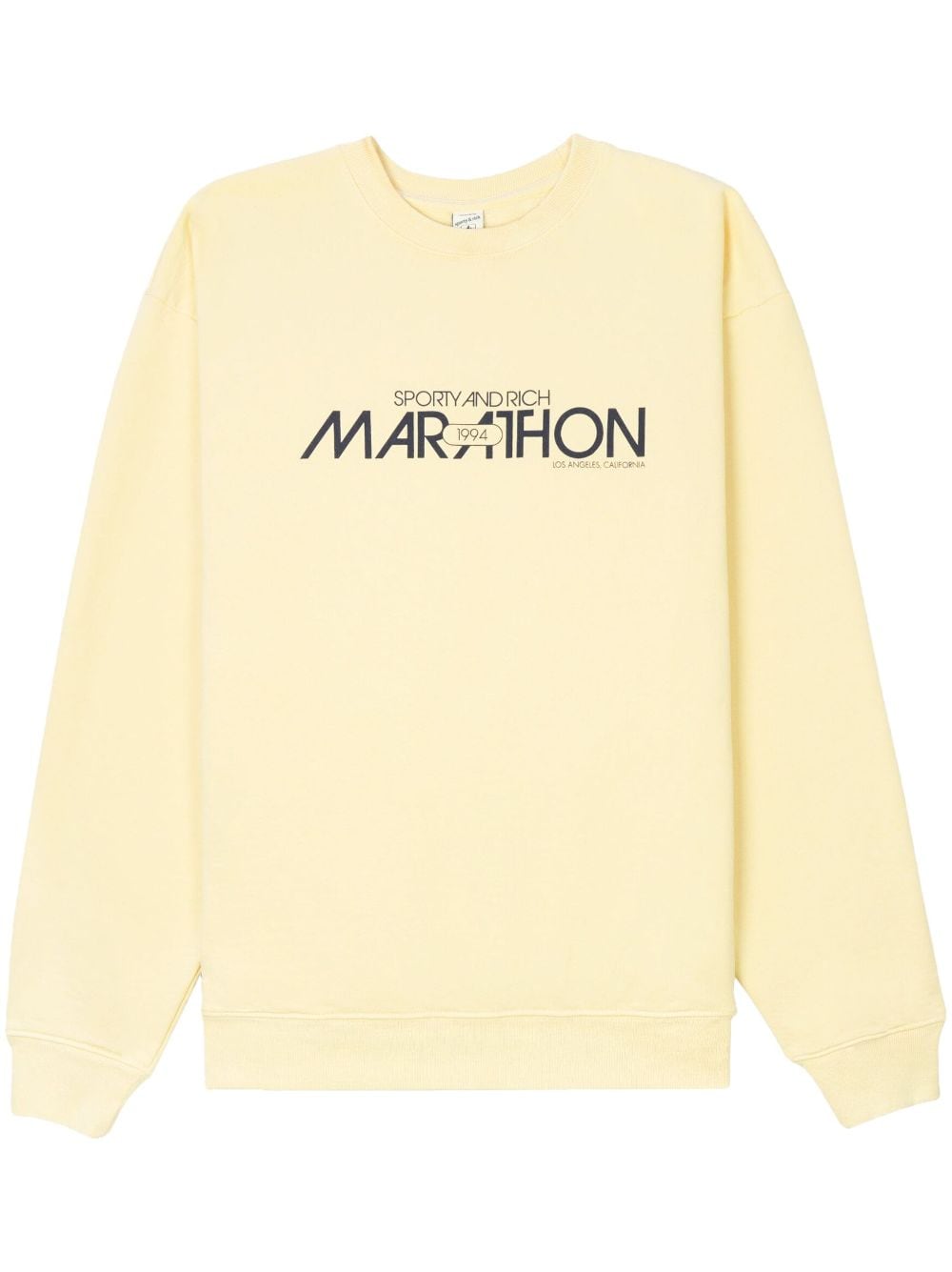 Sporty & Rich Marathon logo-print sweatshirt - Yellow von Sporty & Rich
