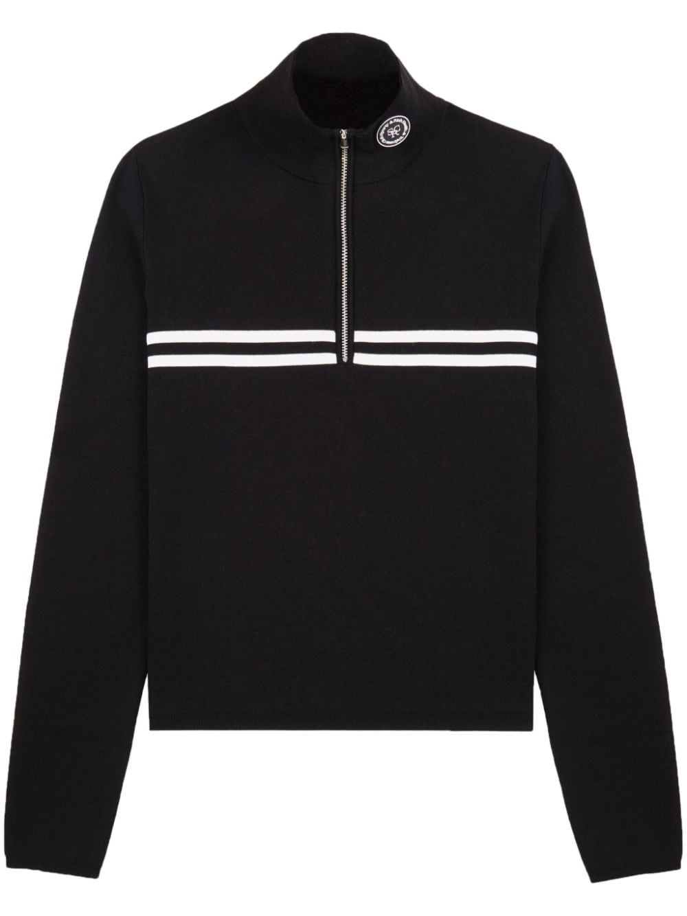 Sporty & Rich Minimal quarter-zip sweatshirt - Black von Sporty & Rich