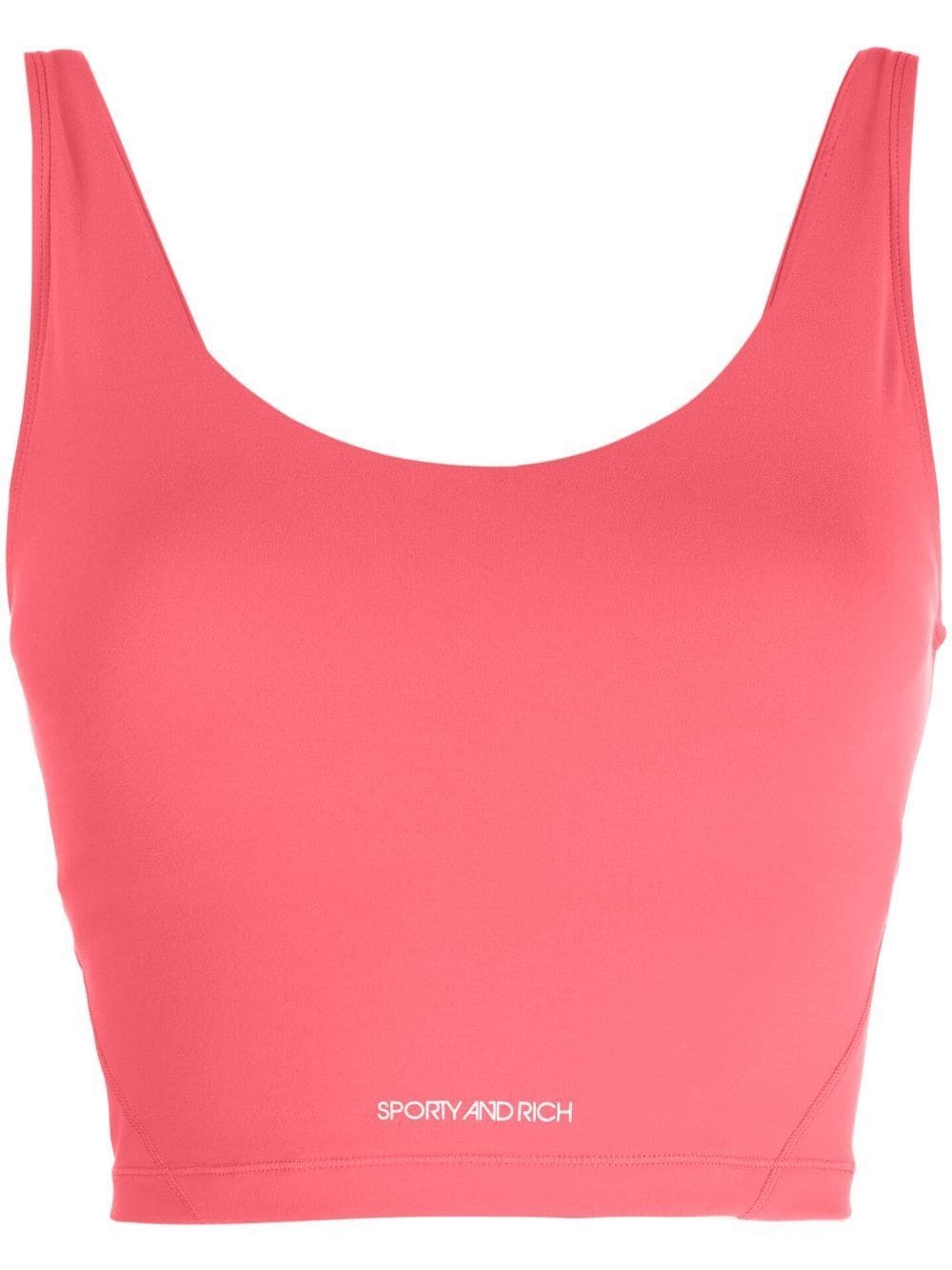 Sporty & Rich N.03 cropped tank top - Red von Sporty & Rich