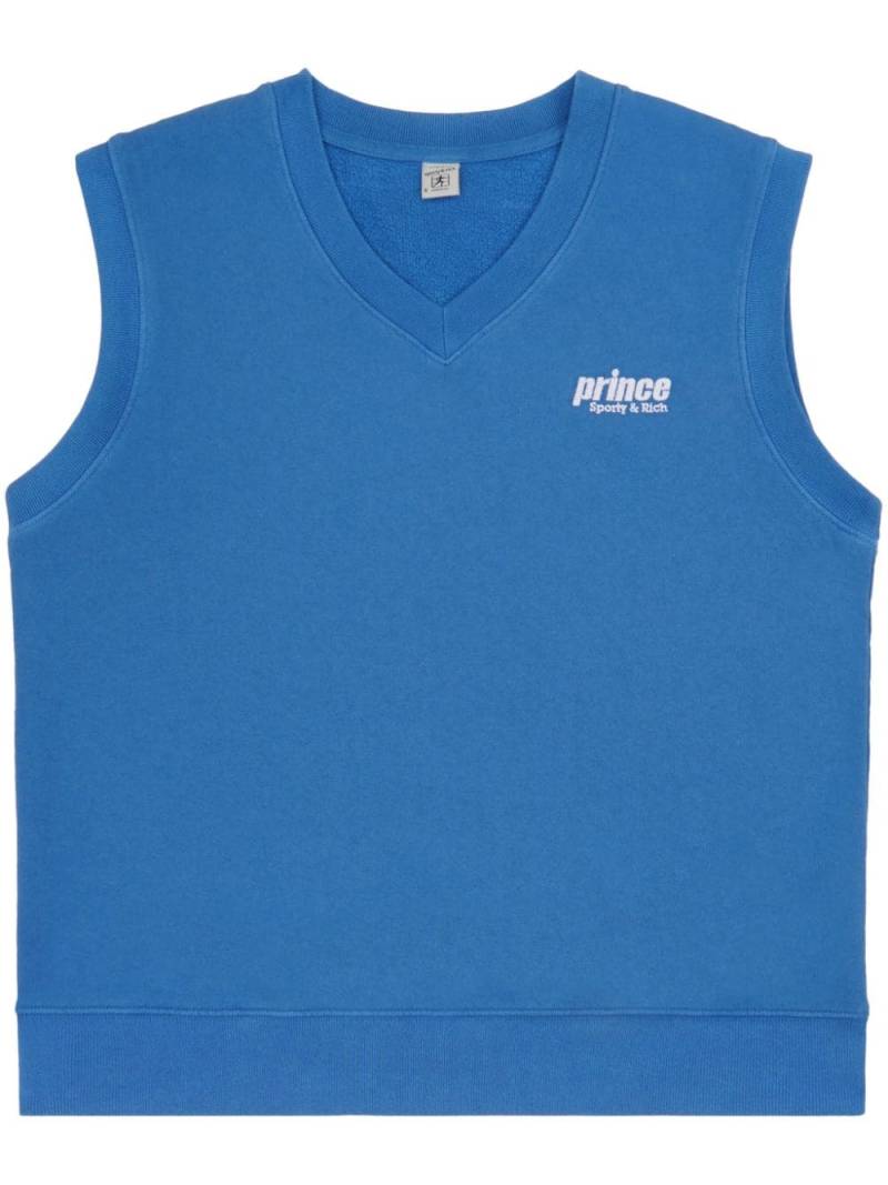 Sporty & Rich Prince Sport cotton vest - Blue von Sporty & Rich