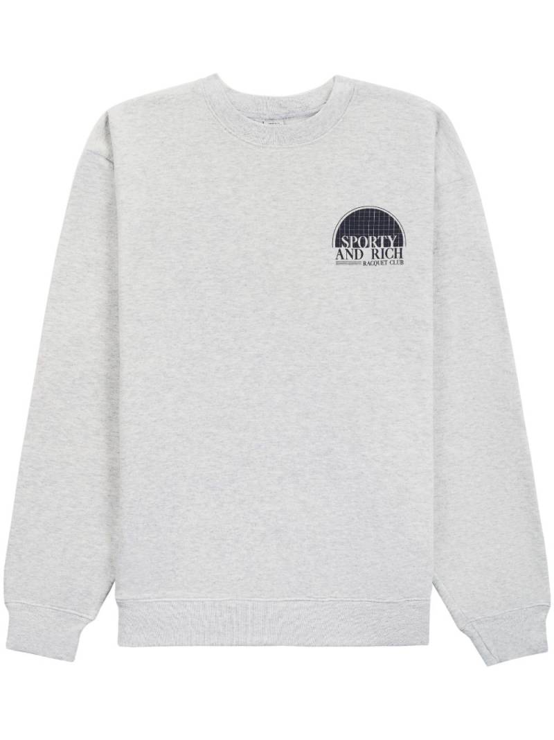 Sporty & Rich Racquet Club logo-print sweatshirt - Grey von Sporty & Rich
