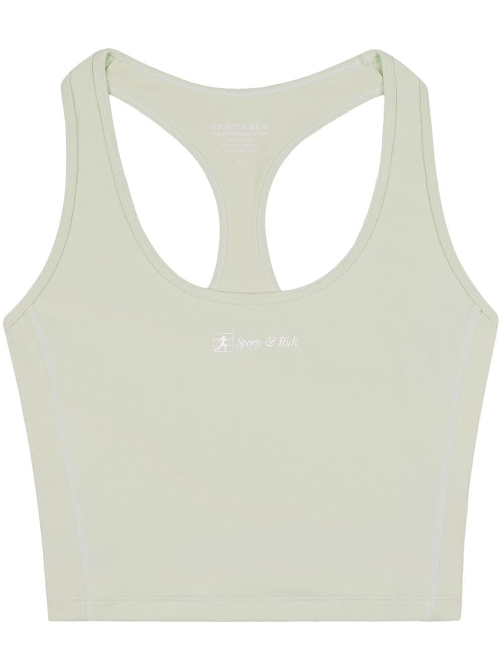 Sporty & Rich Runner Script cropped tank top - Green von Sporty & Rich