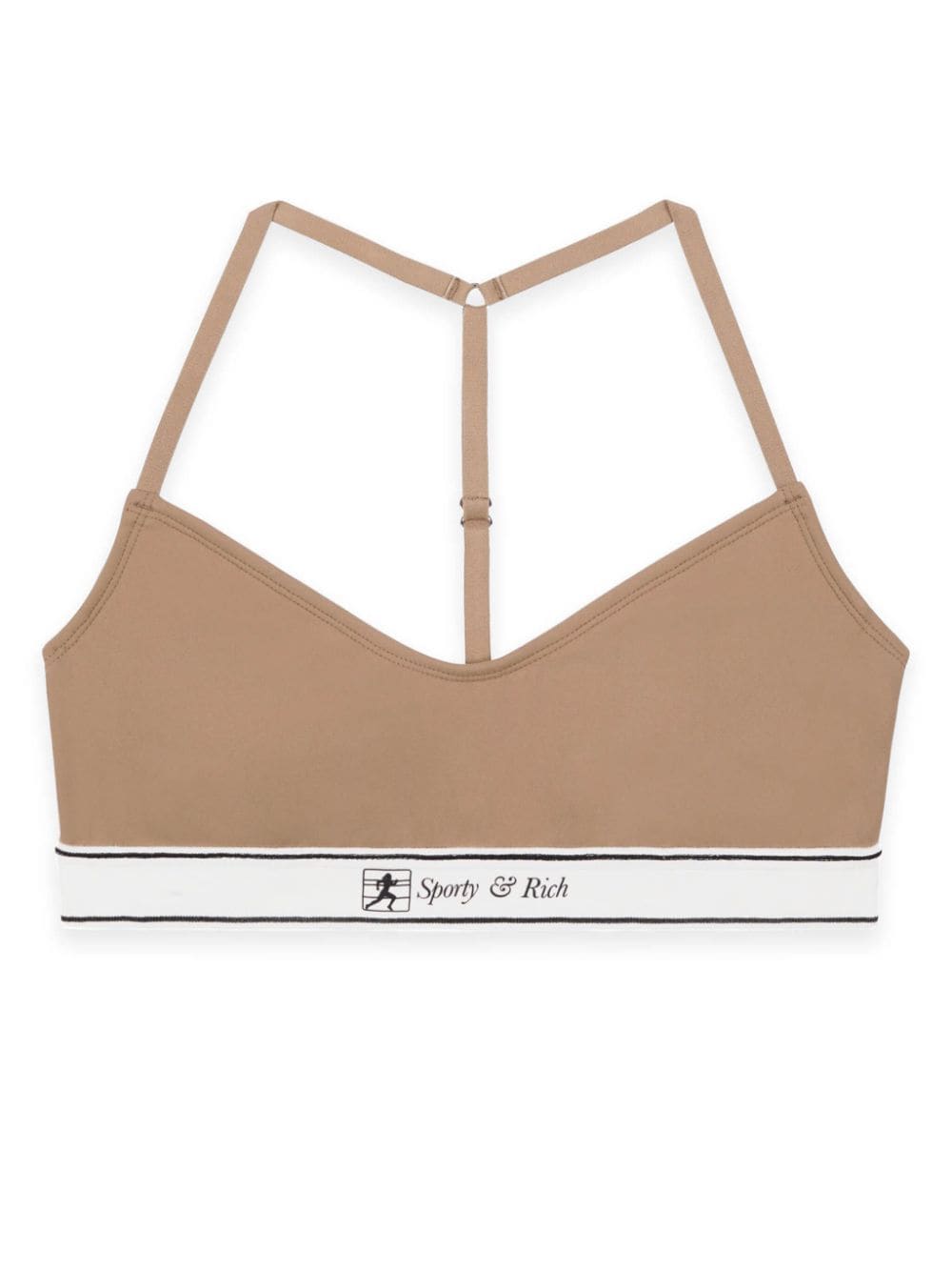 Sporty & Rich Runner Script sports bralette - Brown von Sporty & Rich