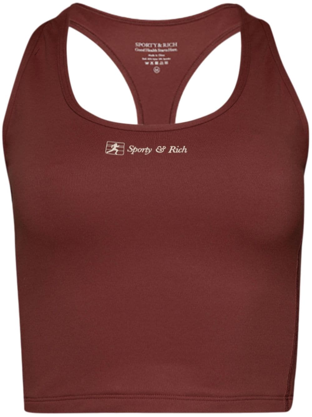 Sporty & Rich Runner Script tank top - Brown von Sporty & Rich