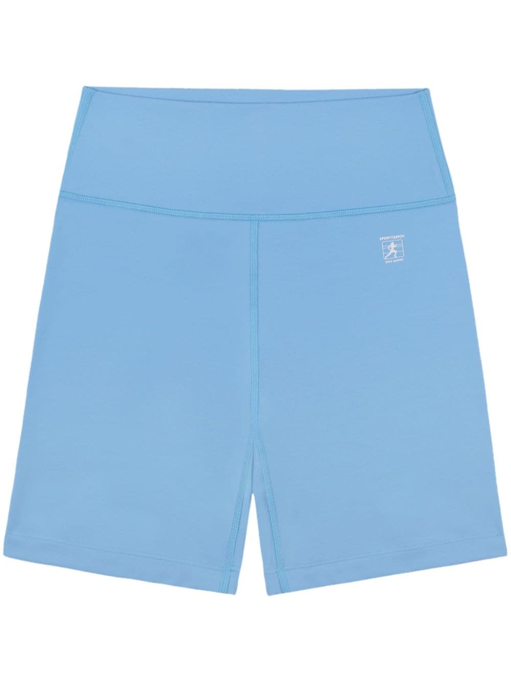 Sporty & Rich Runner logo-print shorts - Blue von Sporty & Rich