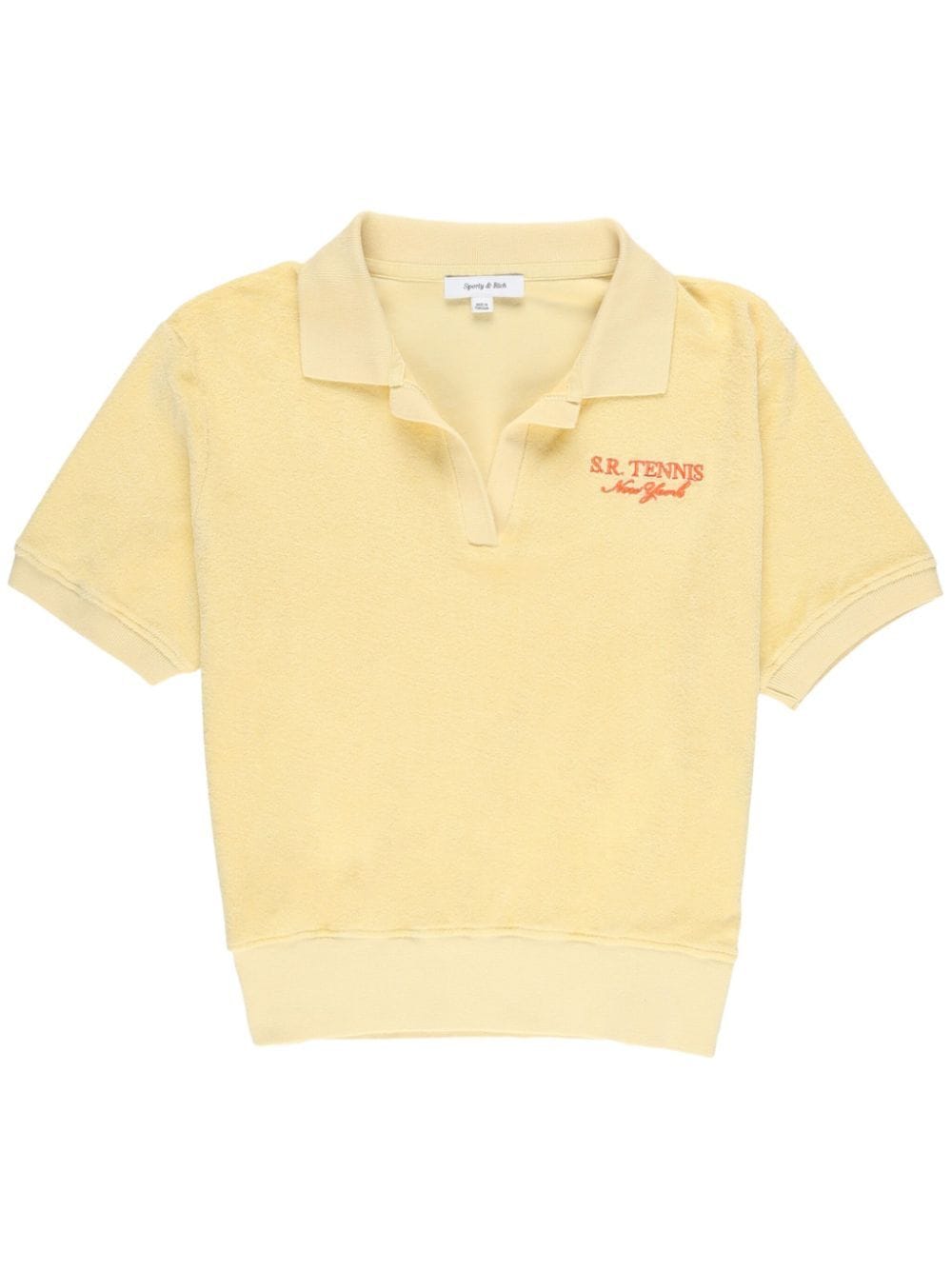 Sporty & Rich SR Tennis terry cloth-effect polo shirt - Yellow von Sporty & Rich