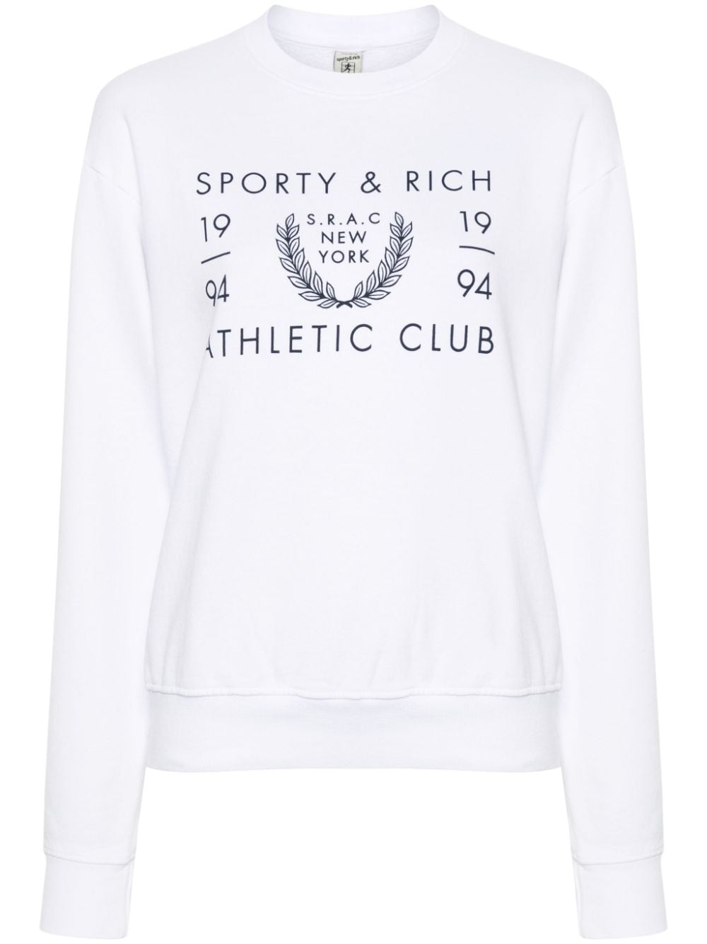 Sporty & Rich SRAC logo-print cotton sweatshirt - White von Sporty & Rich