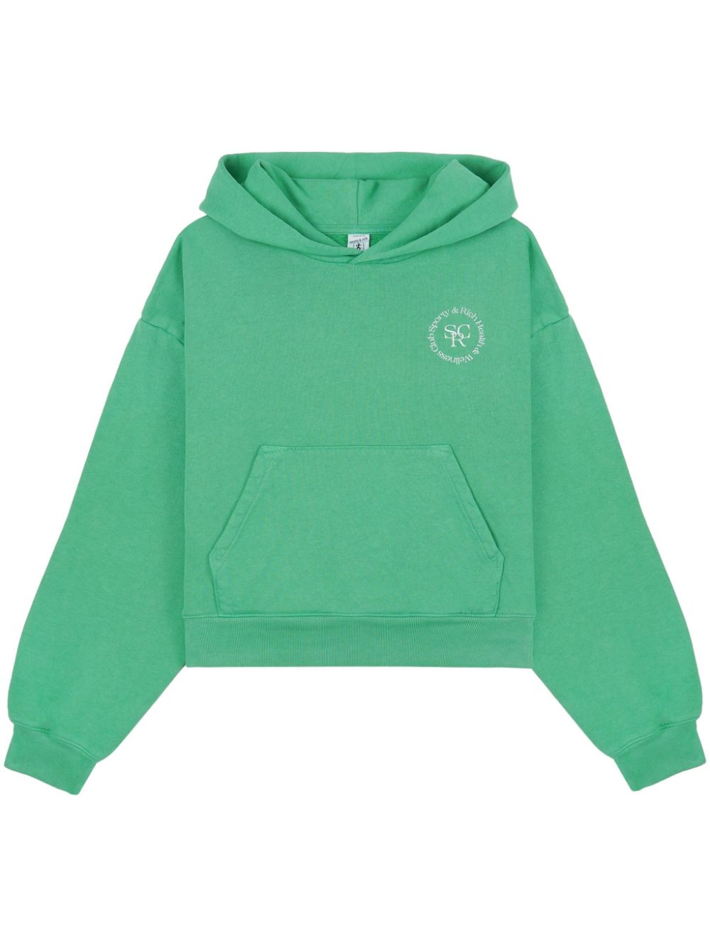 Sporty & Rich SRHWC-print cropped hoodie - Green von Sporty & Rich