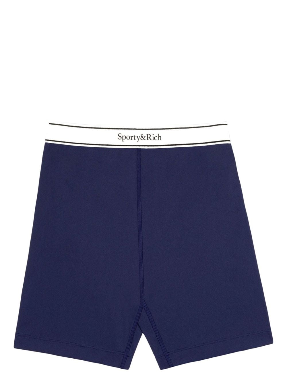 Sporty & Rich Serif logo-waistband shorts - Blue von Sporty & Rich