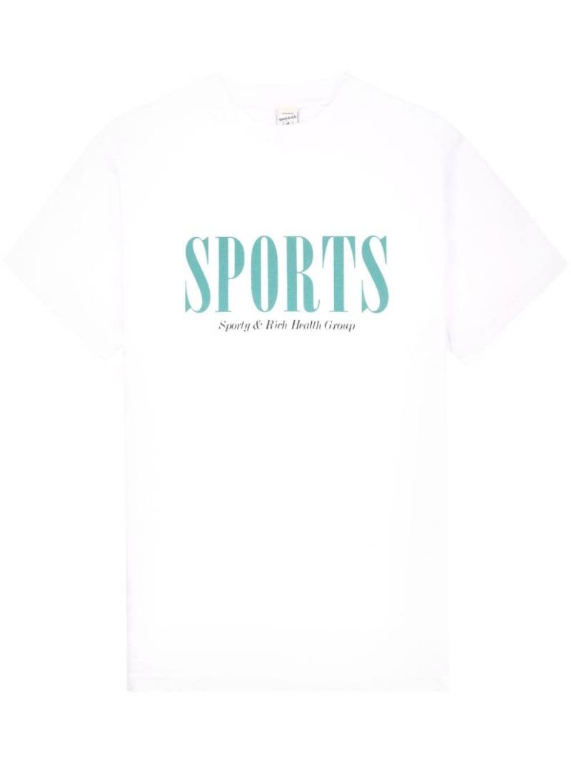Sporty & Rich Sports cotton T-shirt - White von Sporty & Rich