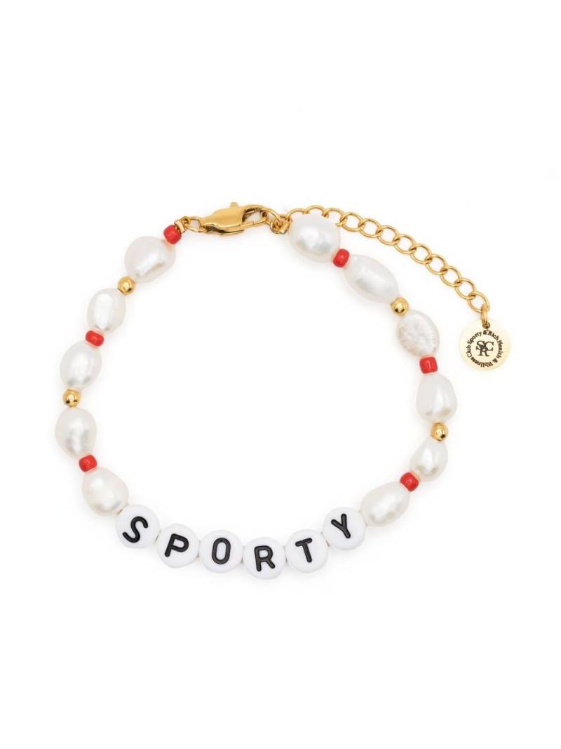 Sporty & Rich Sporty pearl-bead bracelet - White von Sporty & Rich