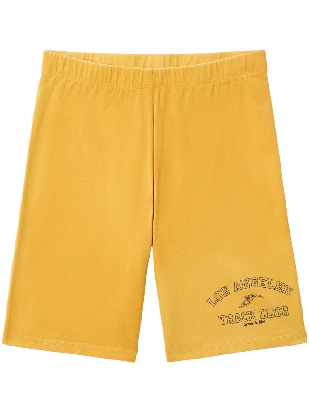 Sporty & Rich Track Club cotton shorts - Yellow von Sporty & Rich