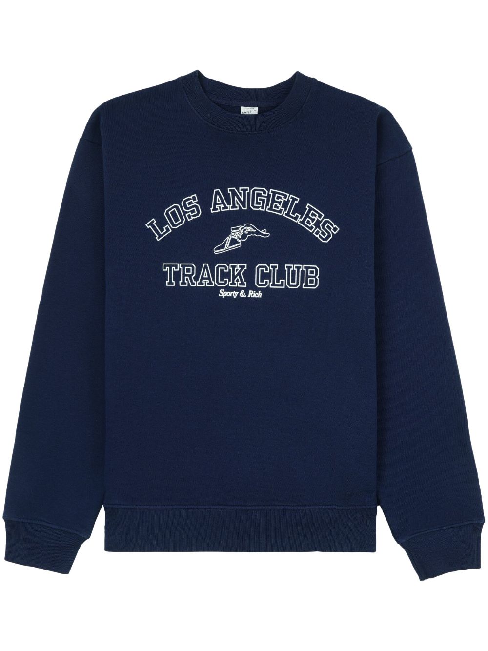 Sporty & Rich Track Club crew-neck sweatshirt - Blue von Sporty & Rich