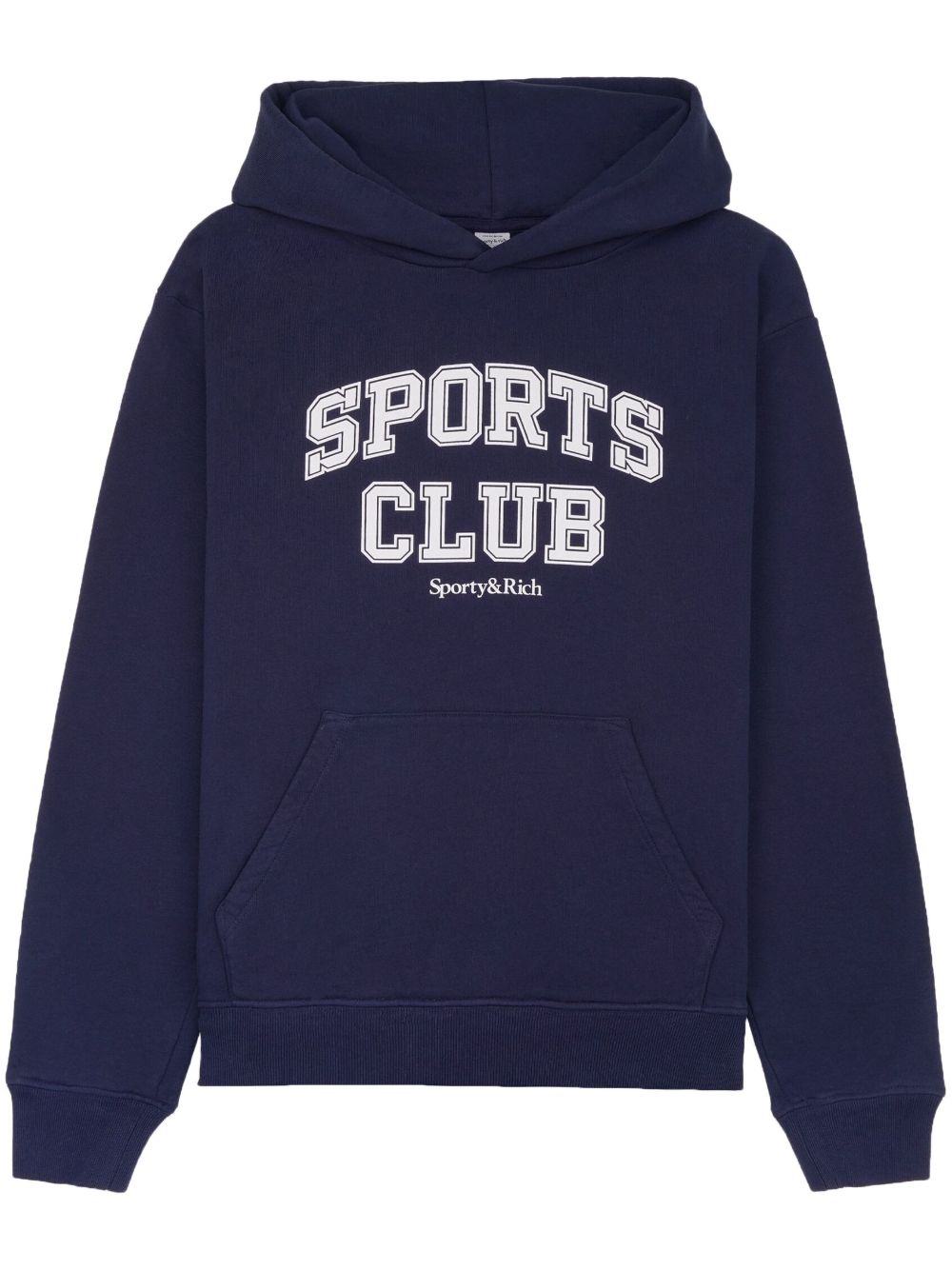 Sporty & Rich Varsity logo-print cotton hoodie - Blue von Sporty & Rich